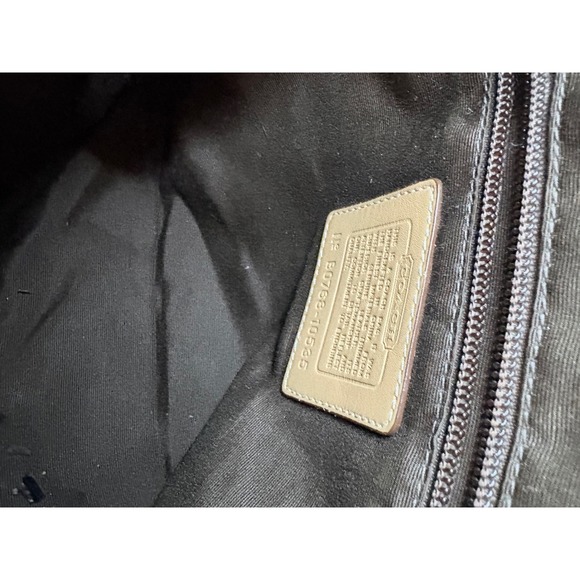 Coach Signature C Monogram Leather Hobo Shoulder Bag Tan Brown - Picture 6 of 10